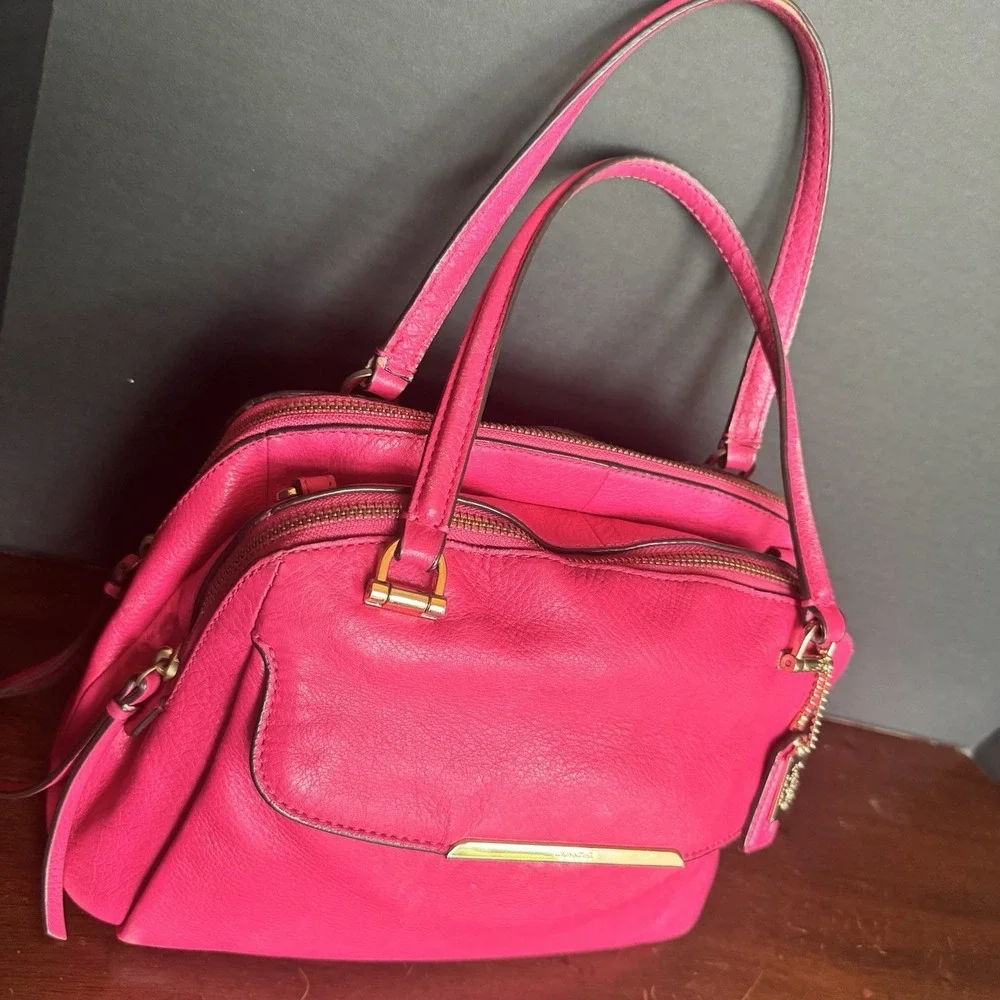 Coach Madison Georgie Small Satchel in Pink Ruby Leather 30081 HTF